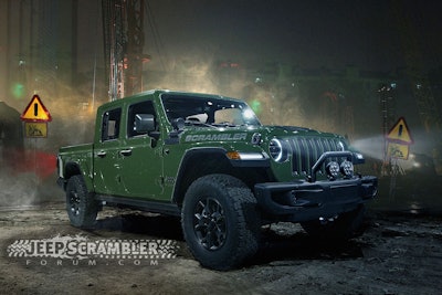 Jt Jeep Wrangler Pickup Scrambler Front Green