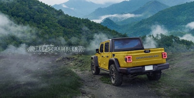 Jt Jeep Wrangler Pickup Scrambler Rear Yellow