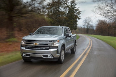 The 2019 Silverado LTZ comes standard with an updated 5.3L V-8 paired with an eight-speed automatic transmission. Available updated 6.2L V-8 engine is paired with a 10-speed transmission. Both engines are equipped with industry-first Dynamic Fuel Management (DFM) with 17 different modes of cylinder deactivation. An all-new Duramax 3.0L Turbo Diesel with start/stop technology paired with a 10-speed transmission will be available as an option in early 2019.