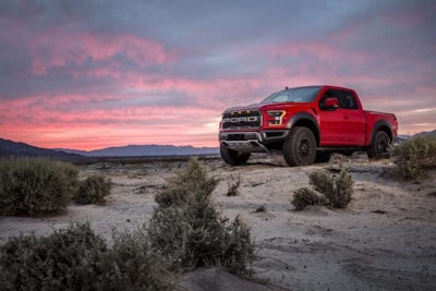 2019 Ford F-150 Raptor at sunset