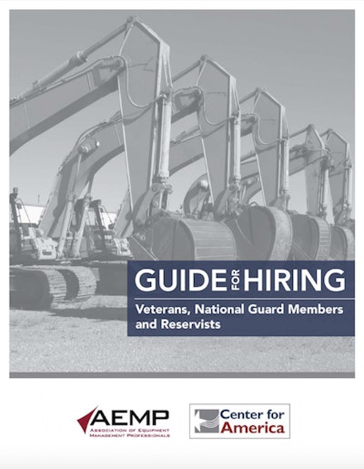 Cover of Center for America and AEMP's Guide for Hiring Veterans, National Guard Members, and Reservists