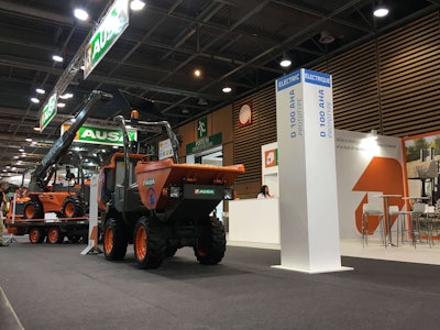 AUSA D100HHA electric dumper prototype, as shown at the recent Intermat show in Paris.