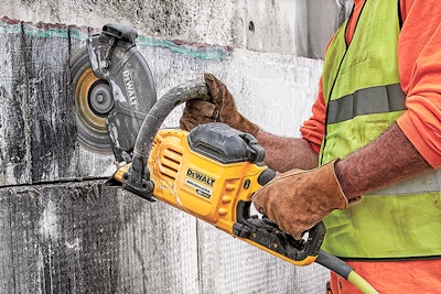 DeWalt 60 volt battery powered cutoff saw makes quick work of