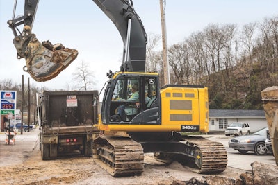 Deere’s new 345G LC excavator.
