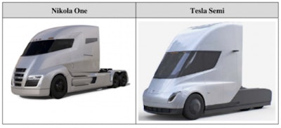 Nikola One Vs Tesla Semi Comparison 1