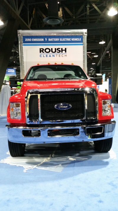 front of ford f650 zero emission