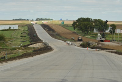 New bridge for westbound I-20, west of Early in Sac County, Iowa. Photo: Iowa DOT