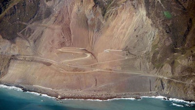 This new section of Highway 1, as shown June 3, is scheduled to open by the end of July. Photo credit: John Madonna Construction