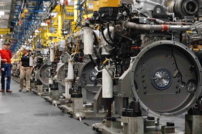 Seventy percent of the engines made at the Cat Seguin plant are sent outside the United States.