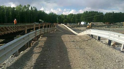 temporary bridge washed out