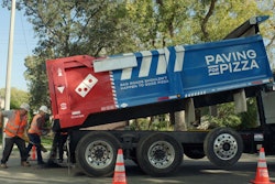 Dominos Pizza Paving for Pizza Truck