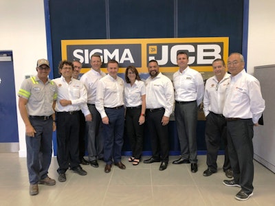 Sigma JCB team with JCB executives.