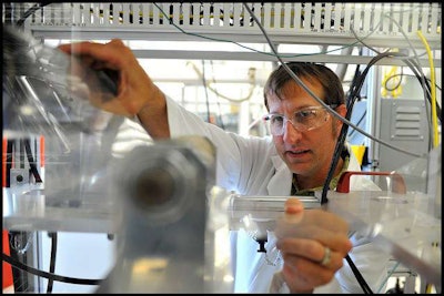 Thad Druffel, PhD, theme leader for solar manufacturing research and development at the Conn Center. Photo: University of Louisville’s Conn Center for Renewable Energy Research.