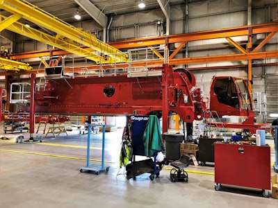 Manitowoc Crawler During Assembly