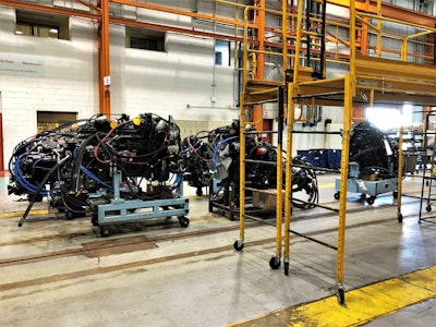 Engines in Warehouse