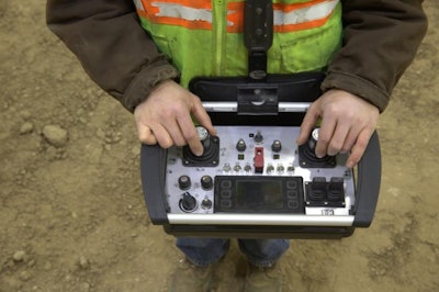 A remote control console lets you maneuver the D8T from up to 750 meters away.