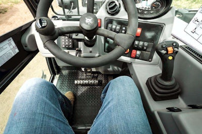 interior of bobcats V723 VersaHandler telehandler