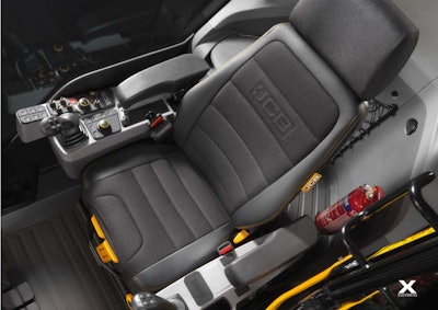 JCB 220X excavator interior seating