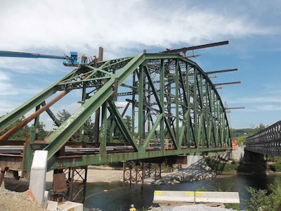 The Richmond “Checkered House” Route 2 bridge over the Winooski River was repaired and widened in 2011. (Photo courtesy Vermont Agency of Transportation.)