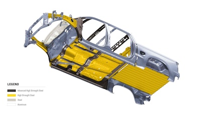 The 2019 Chevrolet Silverado is up to 450 pounds lighter than the previous model due to extensive use of mixed materials.