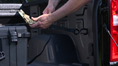 The Durabed features 12 fixed tie-downs, and the strength of each of these has doubled from 250 lbs. to 500 lbs. of force before bending.