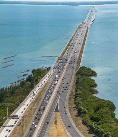A view of the current Howard Frankland Bridge. Photo: FDOT