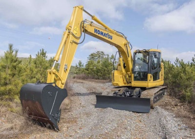 The Komatsu PC138USLC-11 was a top new excavator model financed in the first quarter of 2018.