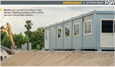 shipping container as portable office space