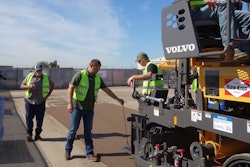 Volvo paving institute paver crew paving instruction training workers road institute