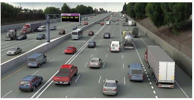 simulated highway traffic