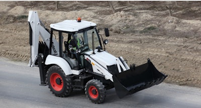 This machine can operate both as an excavator and loader, making it a popular choice for contractors worldwide.