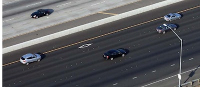 An example of a continuous access price managed lane design in the San Francisco Bay Area. Photo credit: Slide from Alameda County Transportation Commission presentation.