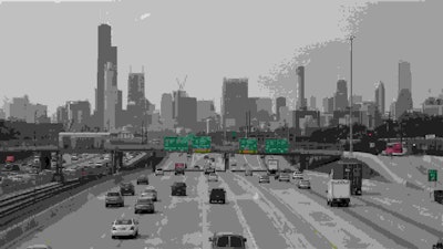 A view into downtown Chicago from the Dan Ryan Expressway, which is part of I-90. Photo: Wikipedia Commons By Zol87