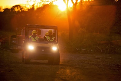 CAT UTV being driven on a worksite