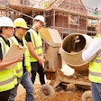 construction training apprenticeship teen students stock