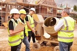construction training apprenticeship teen students stock