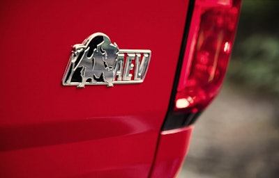 Colorado ZR2 Bison features an “AEV Bison” logo on the tailgate.