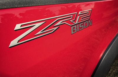 This new Colorado variant features “Bison” decals on the bed.