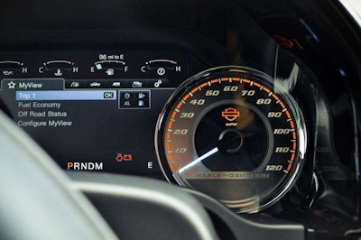 Custom Harley-Davidson ford f-150 truck dashboard