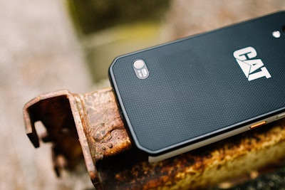 The S61 emits a laser dot from the back of the device near the bottom.