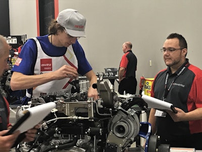 diesel technician at work