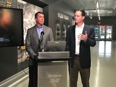 Doug Hundt (left) and Jason Andringa during the press briefing.