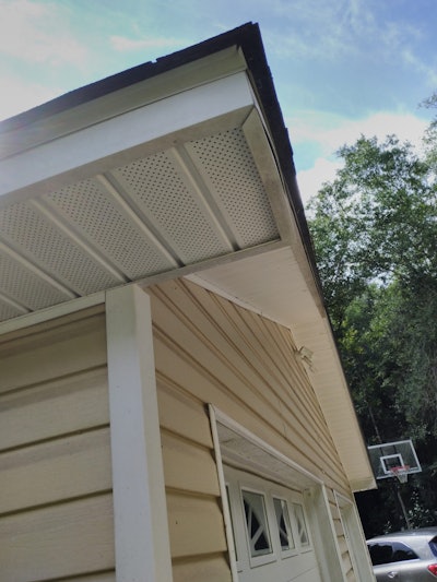 Overhang detail of a roof