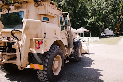 Details of the back right side of JCB's HMEE