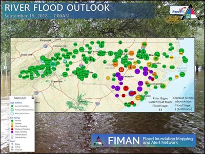 River Flood Outlook from Flood Inundation Mapping and Alert Network