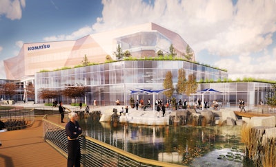 Komatsu Mining released this artist’s rendering of the new South Harbor Campus in Milwaukee.