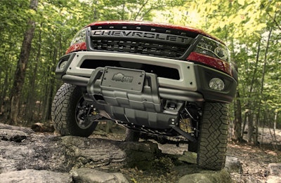 Colorado ZR2 Bison features five hot-stamped Boron steel skid plates that protect key undercarriage elements.