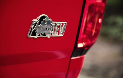 Colorado ZR2 Bison features an “AEV Bison” logo on the tailgate.
