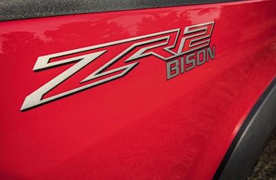 This new Colorado variant features “Bison” decals on the bed.