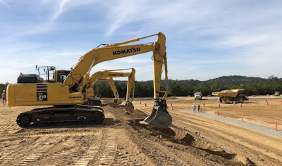 Komatsu Excavator in Operation